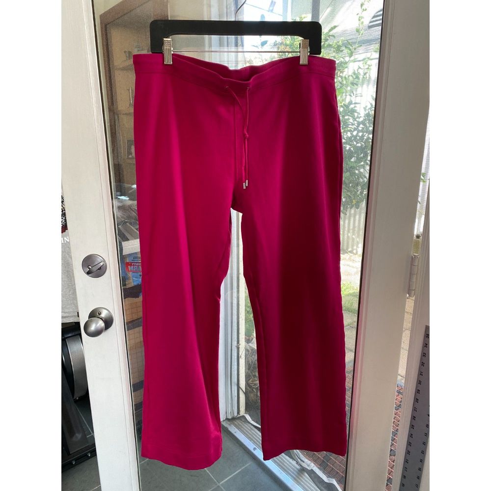 Lauren Ralph Lauren 100% Cotton Hot Fuchsia Pink Straight Leg Sweatpants SZ XL